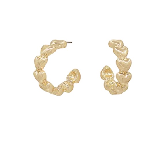 25mm Linked Heart Hoops